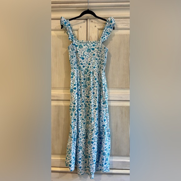 Draper James Blue and White Floral Midi Dress, Small - Picture 13 of 16